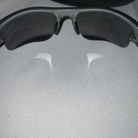 Oakley Flak Jacket Dark Grey Blue Polarized Lenses 03-916 - Picture 5 of 12